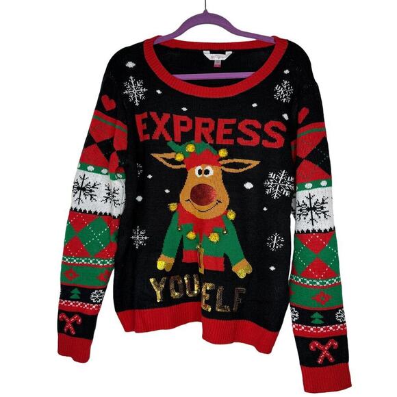 No Boundaries Sweaters - Christmas Sweater with Bells - Express Yourself